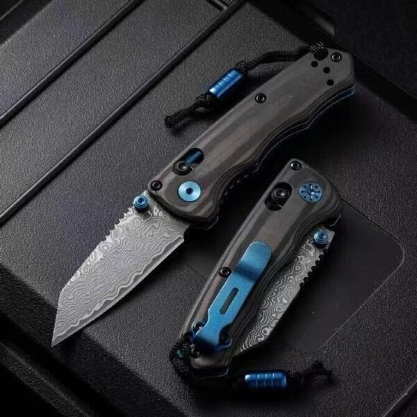 Butterfly BM290 Damascus steel folding knife Benchmade 290 outdoor camping knife