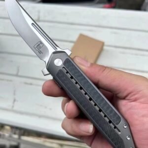 Tod-berg titanium alloy carbon fiber bearing quick-opening folding knife S35VN blade material