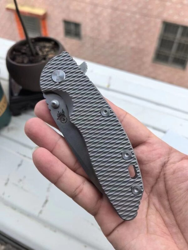 Green Stab Schindler XM18 titanium alloy EDC outdoor folding knife - Image 5