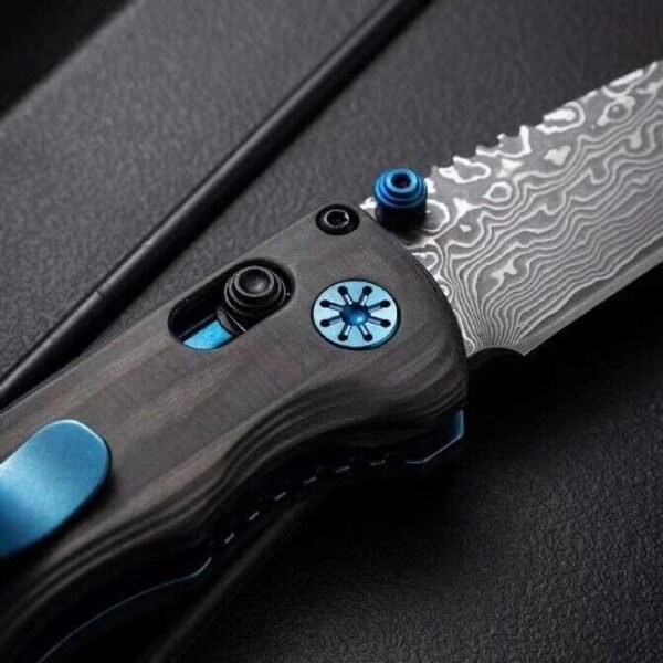 Butterfly BM290 Damascus steel folding knife Benchmade 290 outdoor camping knife - Image 3