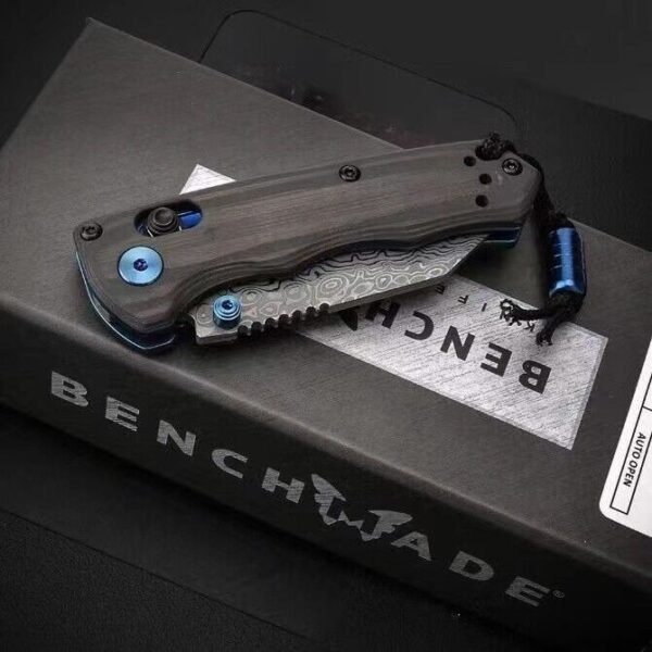 Butterfly BM290 Damascus steel folding knife Benchmade 290 outdoor camping knife - Image 2