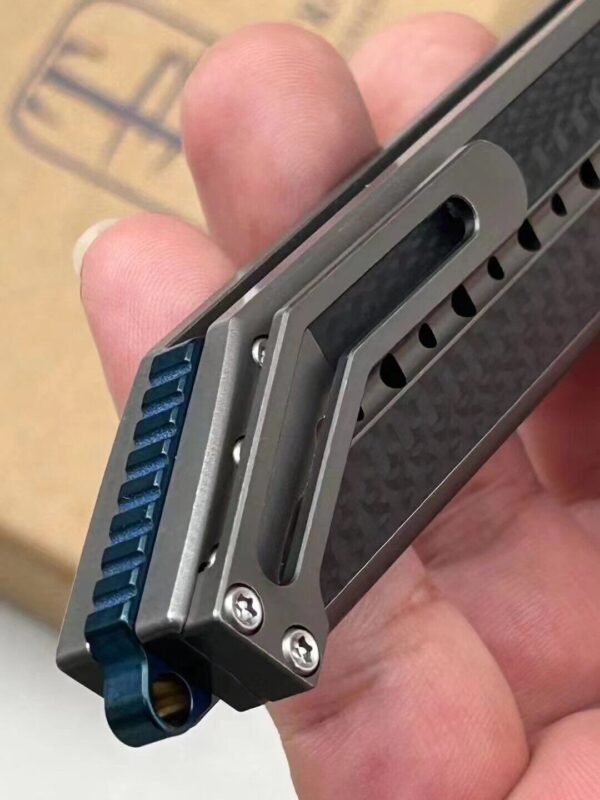 Tod-berg titanium alloy carbon fiber bearing quick-opening folding knife S35VN blade material - Image 3