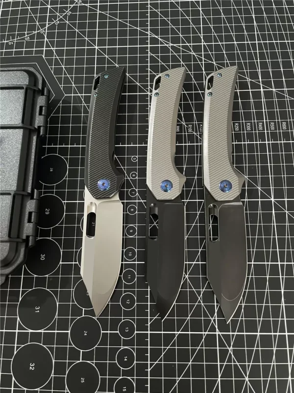Tyrannosaurus M390 powder steel titanium alloy handle camping outdoor EDC folding knife