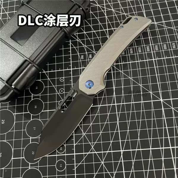 Tyrannosaurus M390 powder steel titanium alloy handle camping outdoor EDC folding knife - Image 8