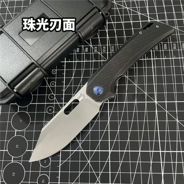 Tyrannosaurus M390 powder steel titanium alloy handle camping outdoor EDC folding knife - Image 7