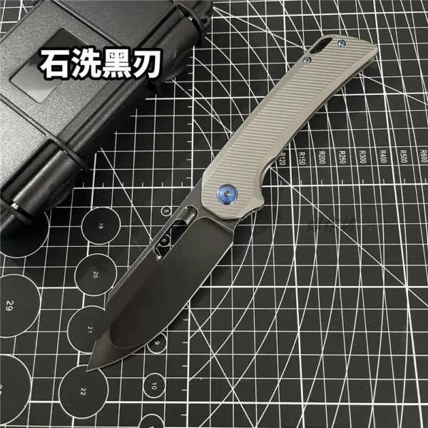 Tyrannosaurus M390 powder steel titanium alloy handle camping outdoor EDC folding knife - Image 6