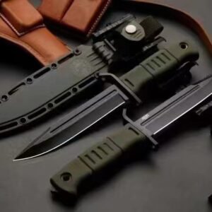 Russian KIZLYAR outdoor portable knife with Black chromium anti-reflective coatingK sheath
