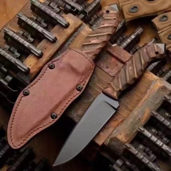 Outdoor camping knife: High-hardness alloy one-piece steel EDC straight knife - Image 6