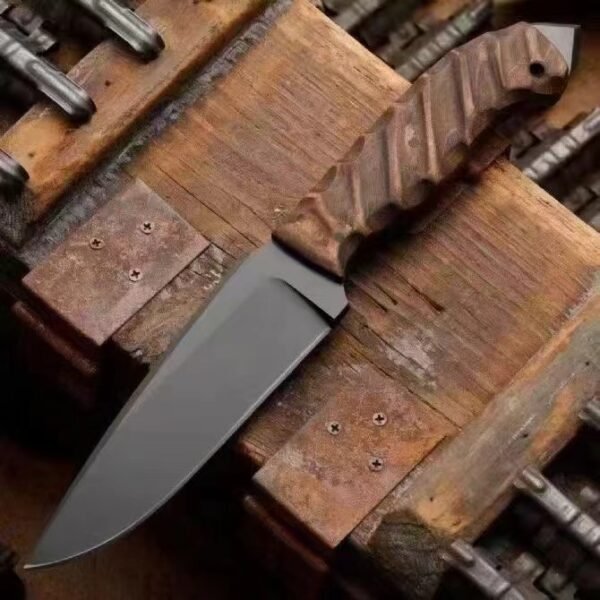 Outdoor camping knife: High-hardness alloy one-piece steel EDC straight knife - Image 4