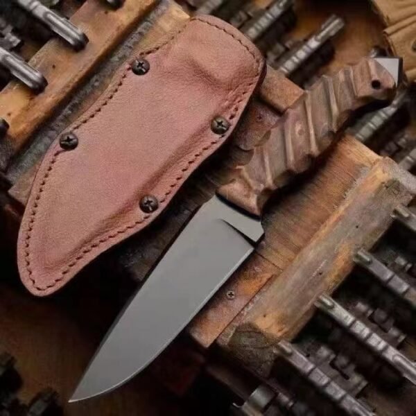 Outdoor camping knife: High-hardness alloy one-piece steel EDC straight knife