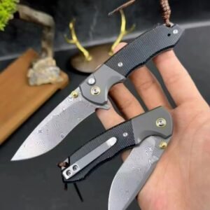 Hot selling [Climber · Damascus Steel] 60HRC EDC outdoor folding knife