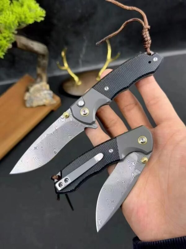 Hot selling [Climber · Damascus Steel] 60HRC EDC outdoor folding knife