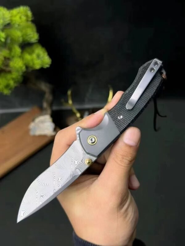 Hot selling [Climber · Damascus Steel] 60HRC EDC outdoor folding knife - Image 5