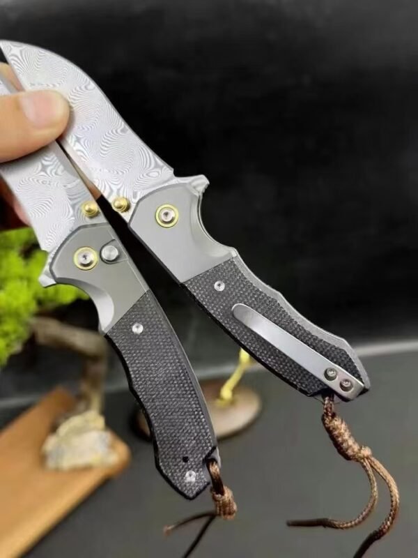 Hot selling [Climber · Damascus Steel] 60HRC EDC outdoor folding knife - Image 4