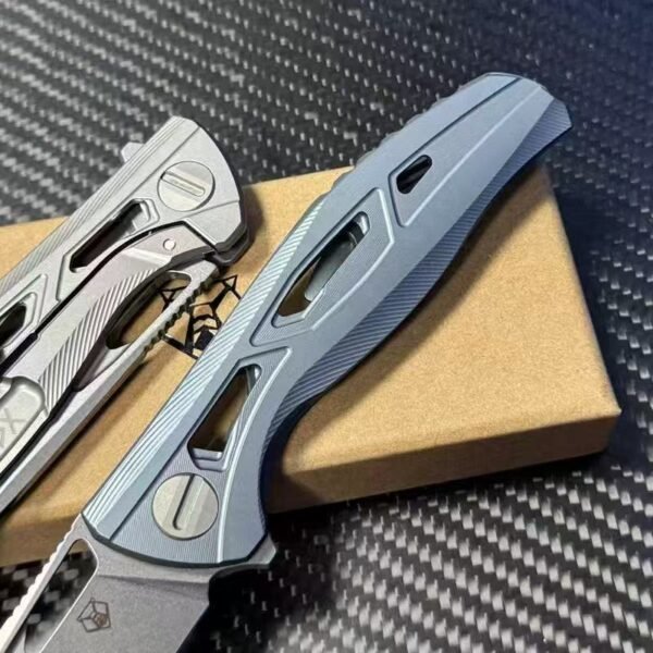 Bearhead F7 Hollow Edition Titanium Folding Knife - M390 Blade + Ceramic Bearing System - Image 7