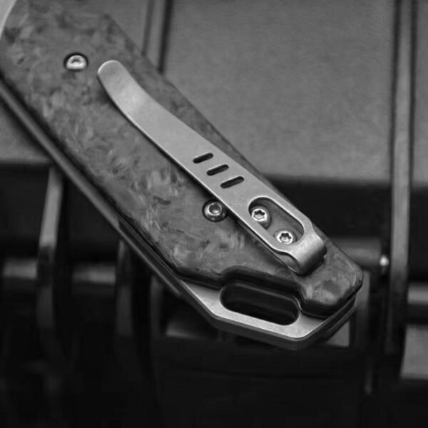 [TimeSpace SK4904] Original Button Lock Folding Knife 154CM Steel with Heat Treatment - Image 9