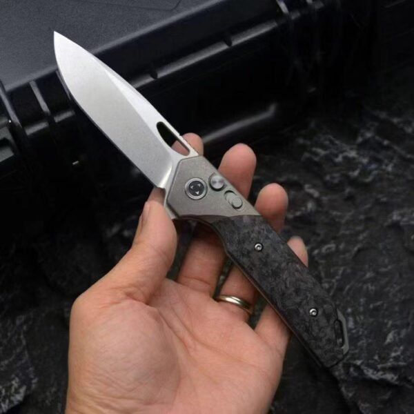 [TimeSpace SK4904] Original Button Lock Folding Knife 154CM Steel with Heat Treatment - Image 8