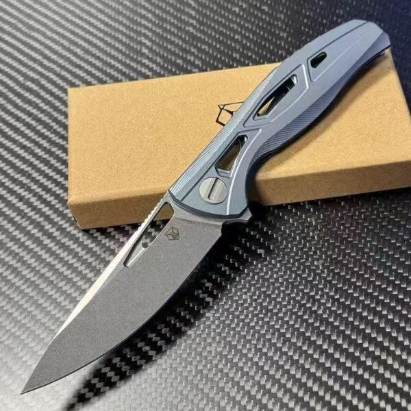 Bearhead F7 Hollow Edition Titanium Folding Knife - M390 Blade + Ceramic Bearing System - Image 2
