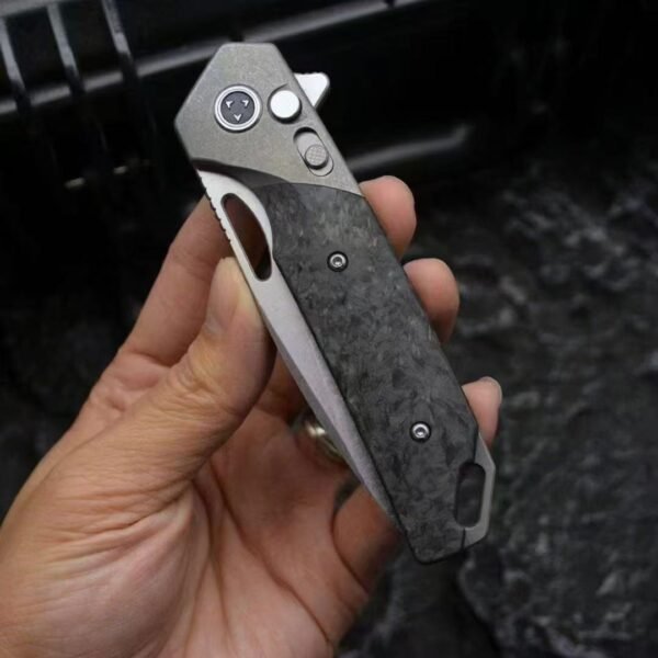 [TimeSpace SK4904] Original Button Lock Folding Knife 154CM Steel with Heat Treatment - Image 7