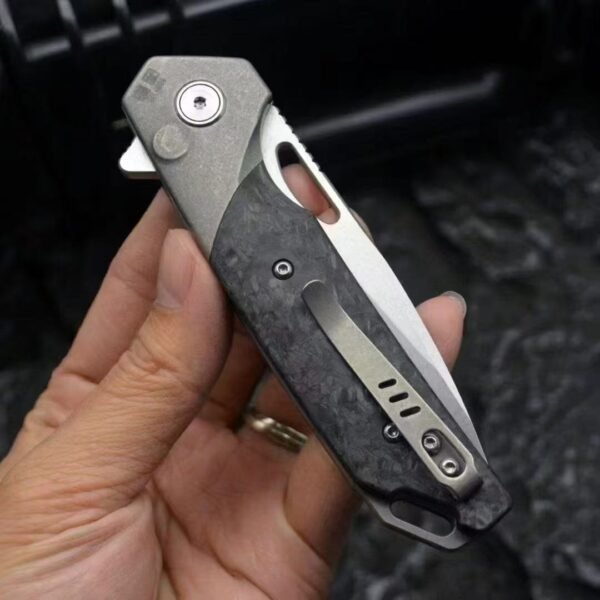 [TimeSpace SK4904] Original Button Lock Folding Knife 154CM Steel with Heat Treatment - Image 6