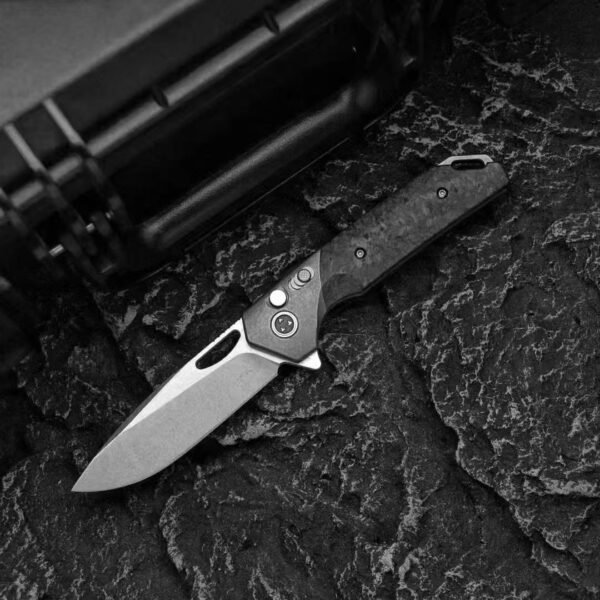 [TimeSpace SK4904] Original Button Lock Folding Knife 154CM Steel with Heat Treatment