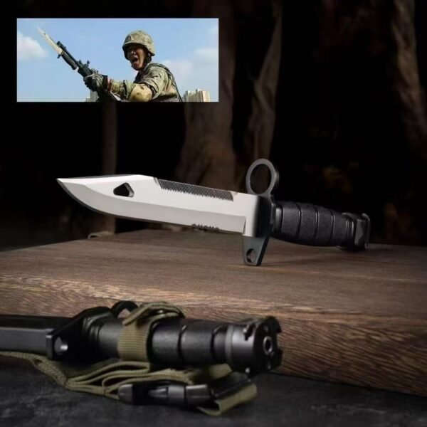 Chinese 191-1 Type New Bayonet - 9CR18MOV Steel with Gray Titanium Coating ABS Handle - Image 4