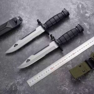 Chinese 191-1 Type New Bayonet - 9CR18MOV Steel with Gray Titanium Coating ABS Handle