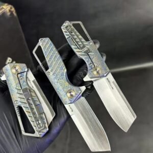 Little Tank M390 Folding Knife EDC Outdoor - Austrian M390 Powder Steel CT4 Titanium Handle