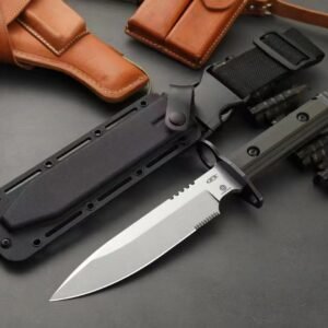 Rare Strider ZT-9 EDC Outdoor Fixed Blade Knife DC53 Steel Blade Nylon Fiberglass Handle Sheath