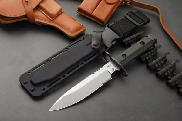 Rare Strider ZT-9 EDC Outdoor Fixed Blade Knife DC53 Steel Blade Nylon Fiberglass Handle Sheath