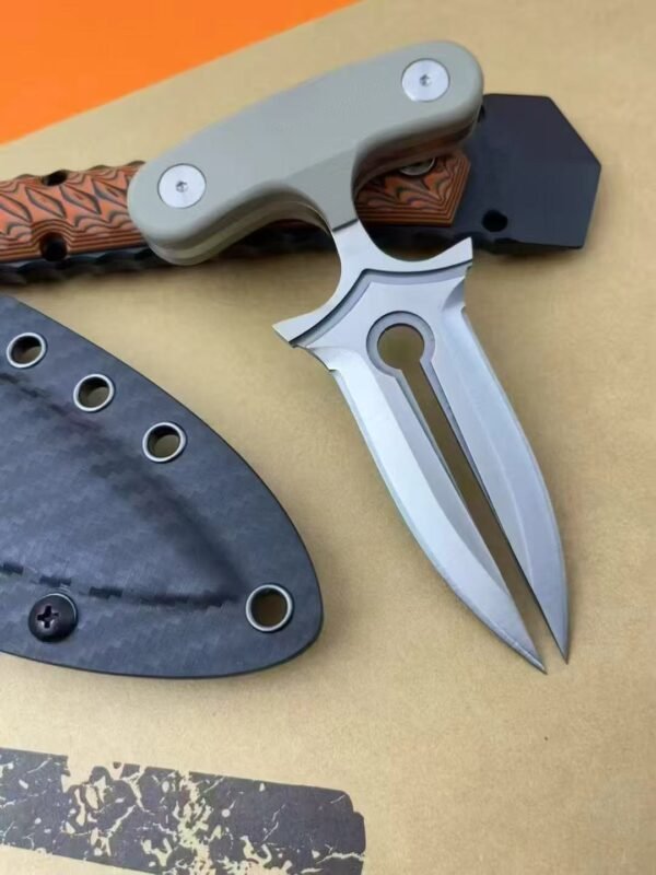 Defender-Dual Killer Knuckle Duster EDC Outdoor Tool - DC53 Steel 60HRC Sandblasted - Image 8