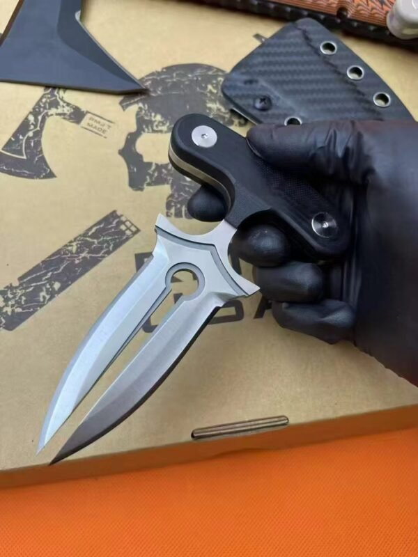 Defender-Dual Killer Knuckle Duster EDC Outdoor Tool - DC53 Steel 60HRC Sandblasted - Image 7