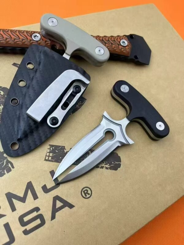 Defender-Dual Killer Knuckle Duster EDC Outdoor Tool - DC53 Steel 60HRC Sandblasted - Image 5
