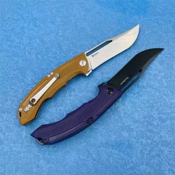Feilong Design-NIMO R8 Folding Knife - D2 Steel Blade Stainless Steel Liner with G10 Handle - Image 5