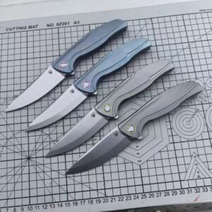 Bearhead F7 Titanium Folding Knife - M390 Stonewashed Blade TC4 Titanium Handle