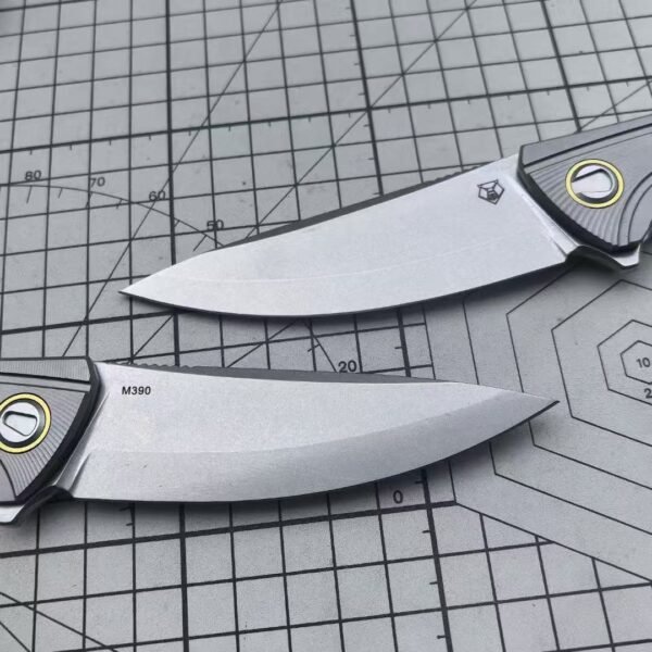 Bearhead F7 Titanium Folding Knife - M390 Stonewashed Blade TC4 Titanium Handle - Image 7