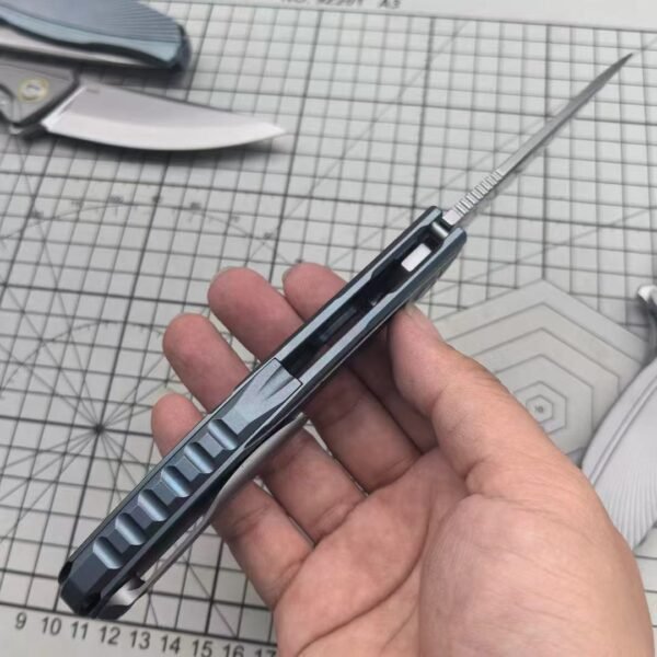 Bearhead F7 Titanium Folding Knife - M390 Stonewashed Blade TC4 Titanium Handle - Image 4