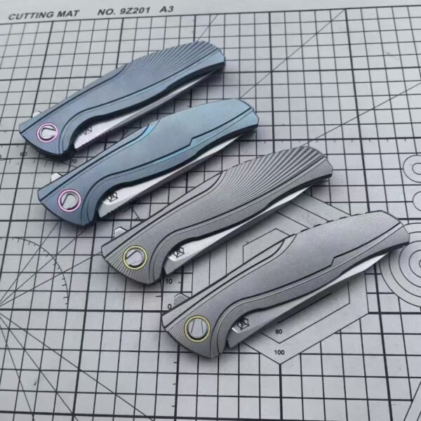 Bearhead F7 Titanium Folding Knife - M390 Stonewashed Blade TC4 Titanium Handle - Image 3