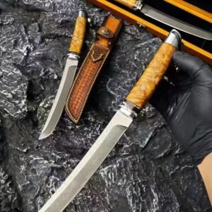 [Emperor·Wootz Steel Samurai] Wootz Steel with Damask Snowflake Pattern Blade