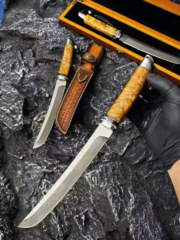 [Emperor·Wootz Steel Samurai] Wootz Steel with Damask Snowflake Pattern Blade