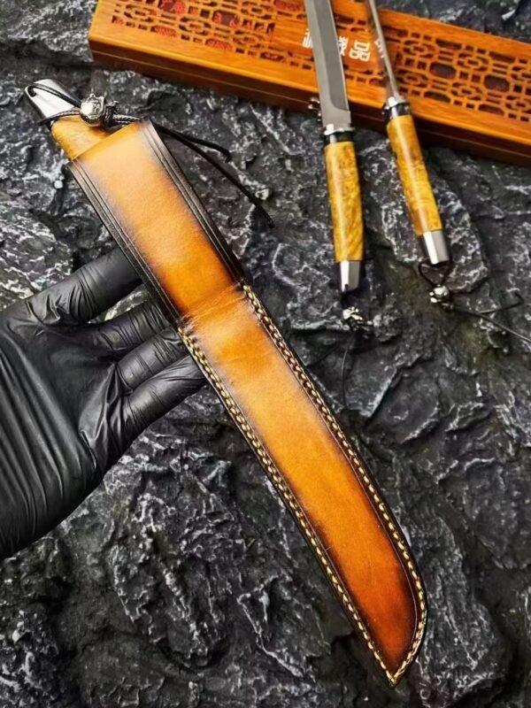 [Emperor·Wootz Steel Samurai] Wootz Steel with Damask Snowflake Pattern Blade - Image 2