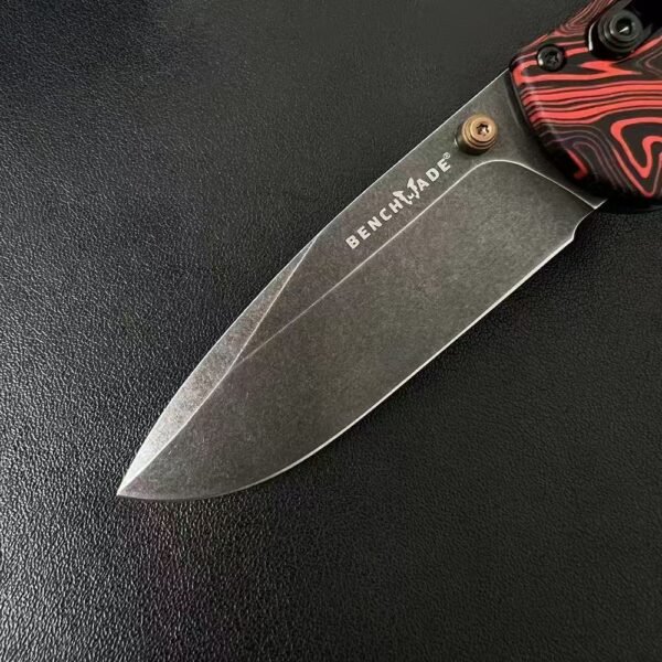 New Benchmade 585BK-251 Mini Barrage Folding Knife - S90V Steel Blade Black DLC Battle Wash - Image 7