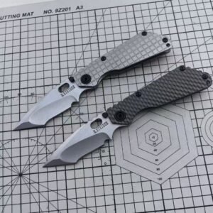Strider Tank SNG Titanium Folding Knife (Honeycomb/Grenade Pattern) - Genuine D2 Blade