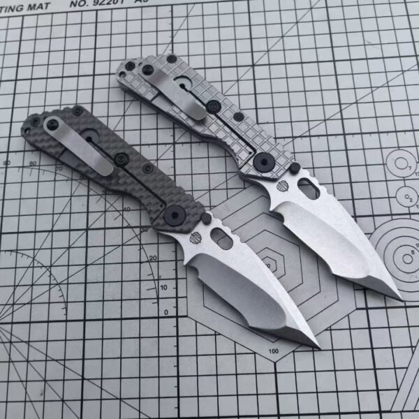 Strider Tank SNG Titanium Folding Knife (Honeycomb/Grenade Pattern) - Genuine D2 Blade - Image 9