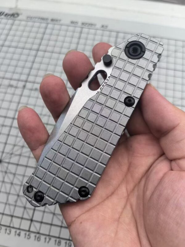 Strider Tank SNG Titanium Folding Knife (Honeycomb/Grenade Pattern) - Genuine D2 Blade - Image 2