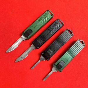 Microtech Straight-Out Mini Scalpel - with 10pcs #23 Scalpel Blades T6-6061 Aircraft Aluminum Handle
