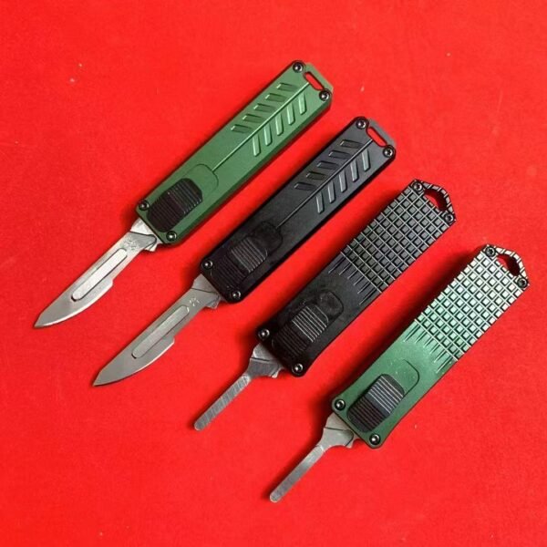 Microtech Straight-Out Mini Scalpel - with 10pcs #23 Scalpel Blades T6-6061 Aircraft Aluminum Handle