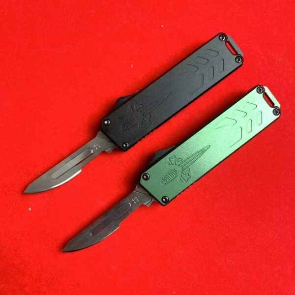 Microtech Straight-Out Mini Scalpel - with 10pcs #23 Scalpel Blades T6-6061 Aircraft Aluminum Handle - Image 5