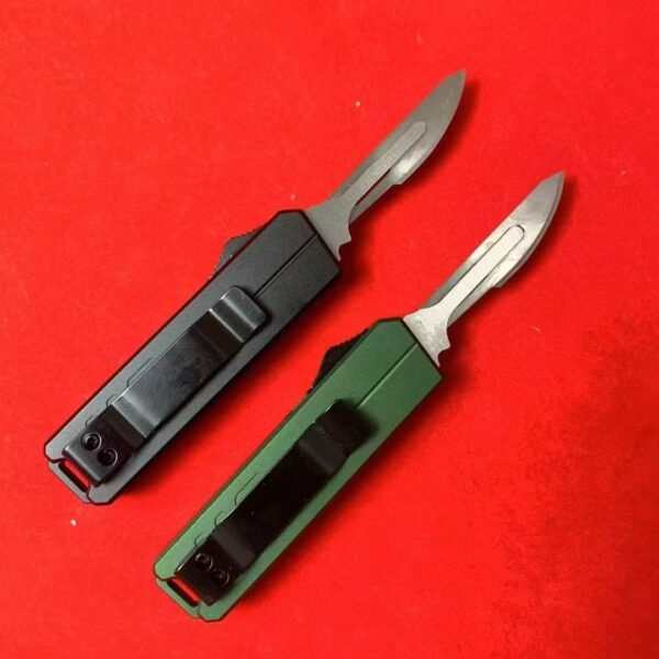 Microtech Straight-Out Mini Scalpel - with 10pcs #23 Scalpel Blades T6-6061 Aircraft Aluminum Handle - Image 4