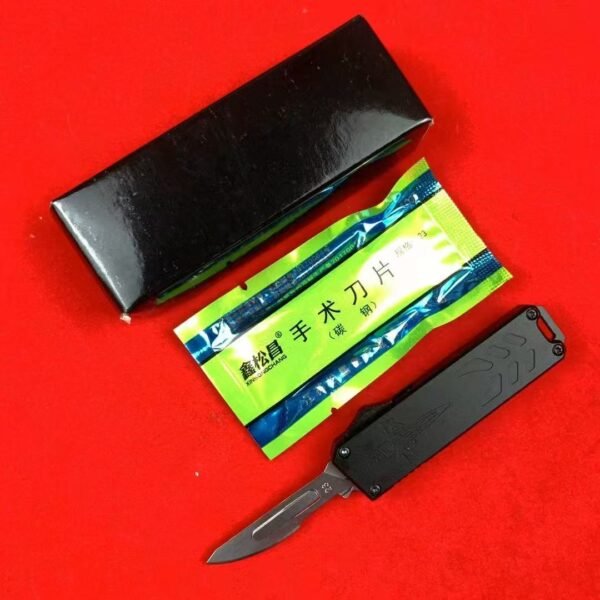 Microtech Straight-Out Mini Scalpel - with 10pcs #23 Scalpel Blades T6-6061 Aircraft Aluminum Handle - Image 2